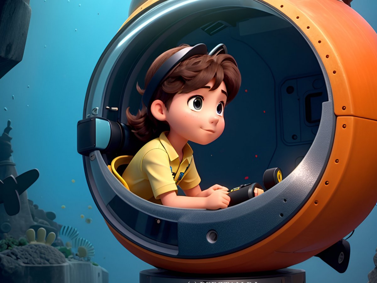 Ребёнок в батискафе