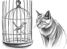 Воробей скакал по ветке